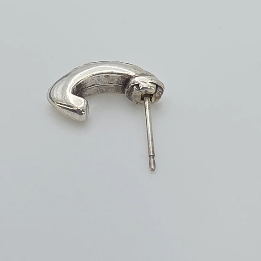 BRIGHTON Drop Hook Earrings Open Scrollwork Dangle Silver Plate ⅝